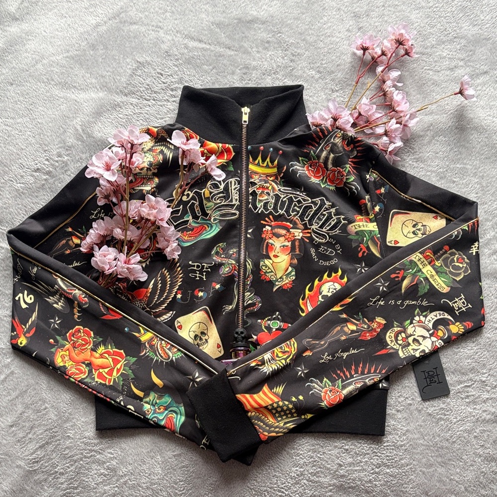 Ed Hardy Black and Red Graphic Jacket - Picture 3 of 8